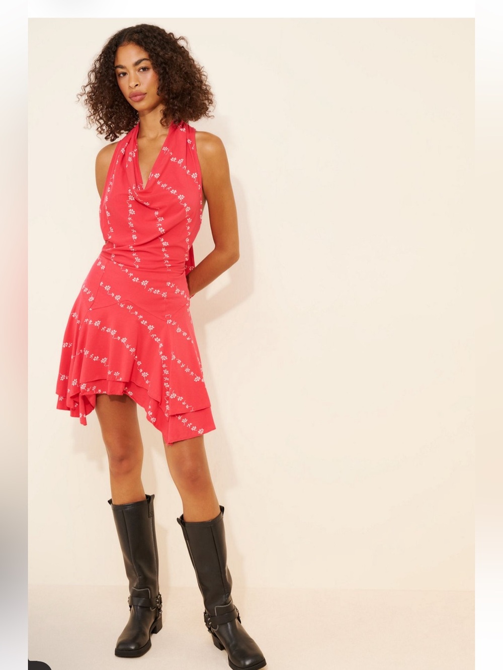 Free people electric days printed mini dress